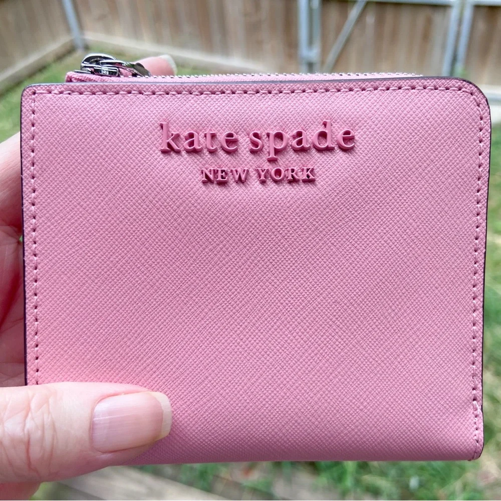 Kate Spade Pink Wallet small bifold - Picture 3 of 15